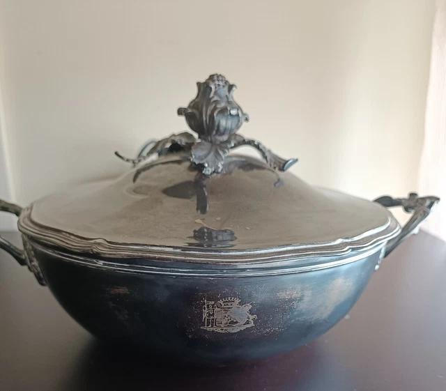 Antique 19th Silver French entrée dish or Bowl by François Julien Doyen
