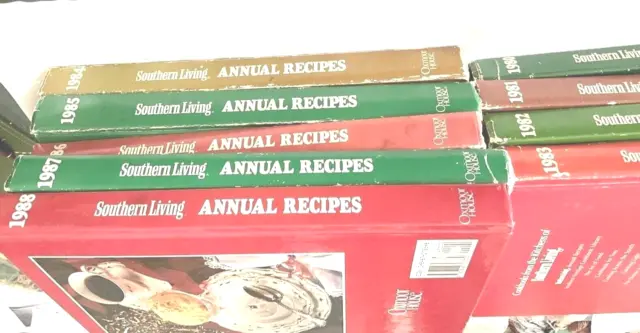 SOUTHERN LIVING ANNUAL Recipes Cookbooks Lot of 9 Year 1980's Good Used ...