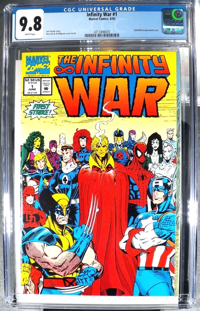INFINITY WAR #1 CGC 9.8 NM/Mint Thanos Avengers X-Men Spider-Man 1992 Marvel