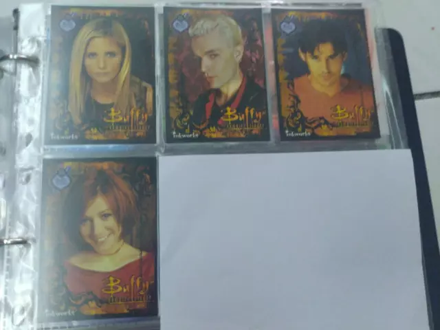 Buffy The Vampire Slayer Comic Con Set 4 Trading Cards Buffy Spike Xander Willow