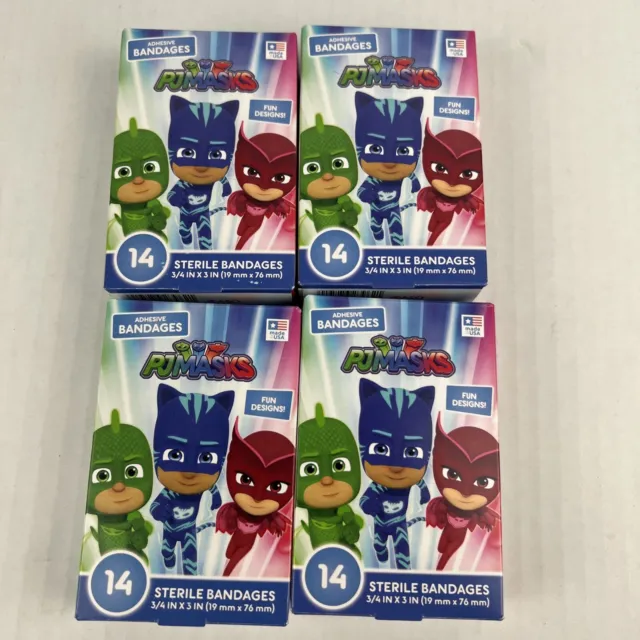 PJ Masks Bandages Bandaids Lot Of 4 Boxes Of 14 Count Each