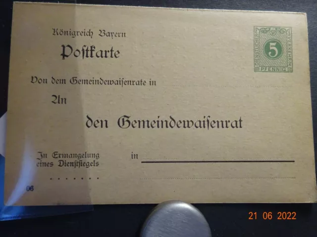 Bayern - Ganzsache - Privatganzsache - DPB4-02 Gemeindewaisenrat 1906