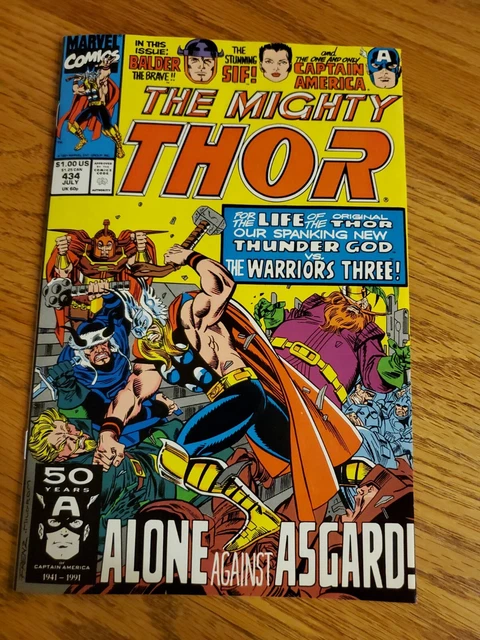 The Mighty Thor comic book: Alone against ASGARD. Vol 1 no. 434. July 1991.