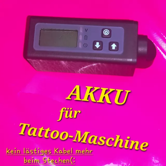 ☆Akku für TattooMaschine♤Wireless Power Supply, Rotary Netzteil, USB, Typ:RCA