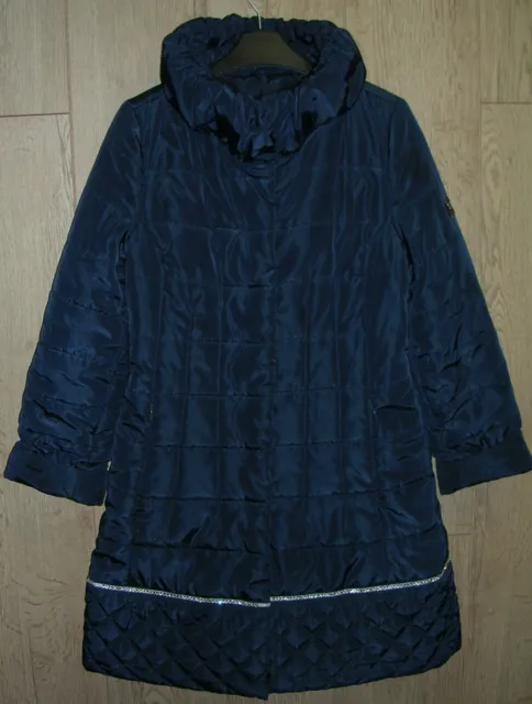Cappotto invernale trapuntato MONNALISA per ragazze blu navy designer età 12-13