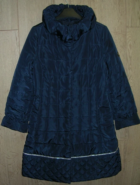 Cappotto invernale trapuntato MONNALISA per ragazze blu navy designer età 12-13