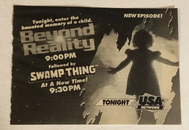 Beyond Reality Swamp Thing Tv Guide Print Ad USA Network TPA15