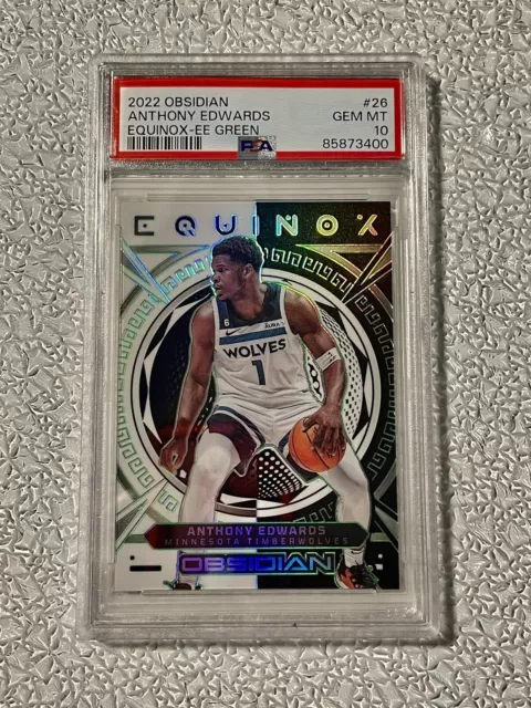 🔥2022-23 Obsidian Anthony Edwards /25 Equinox Green PSA 10 SSP Timberwolves🔥