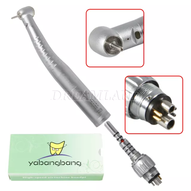 Dentaire Fiber Optic LED Air Turbine Handpiece/Quick Coupler 6 Hole fit KV