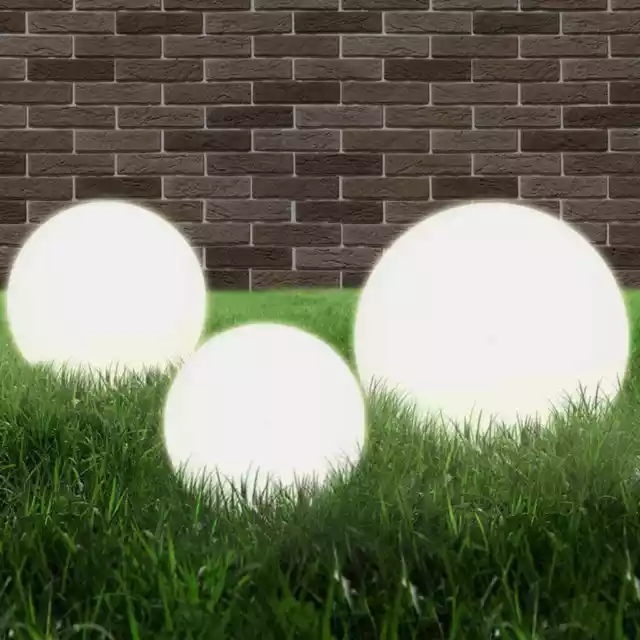 3/6x Lampe Boule à LED PMMA Sphérique Eclairage Lumière Jardin Patio 3