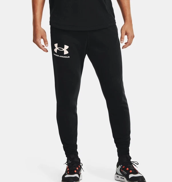 UNDER ARMOUR PANTALONE TUTA UOMO Jogger UA Rival Terry 1361642 NERO BLACK ORIGIN