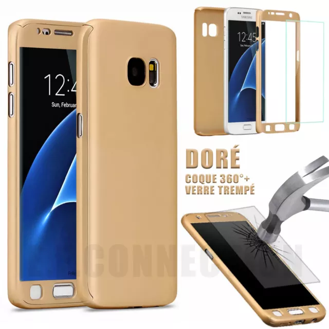 COQUE 360 FULL PROTECTION pour Samsung S8 9 A10 A20e A40 A50 +FILM VERRE TREMPE 2