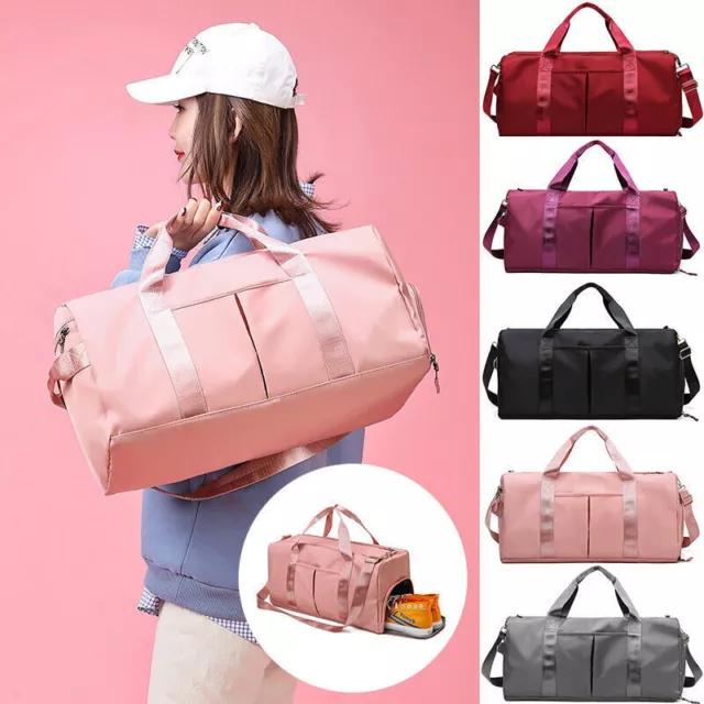 Canvas Duffle Bag Handbag Weekend Luggage Bag for Travel Yoga Holiday Gym