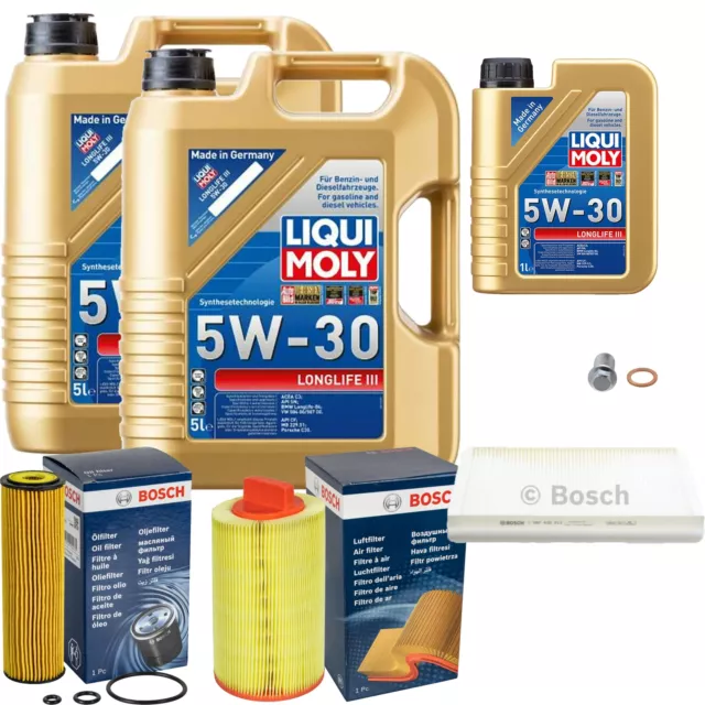 Bosch Inspection Set 11 L Liqui Moly Longlife 3 5W-30 pour Mercedes 316