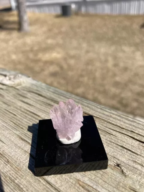 Rare Rose Quartz Crystal Cluster Specimen