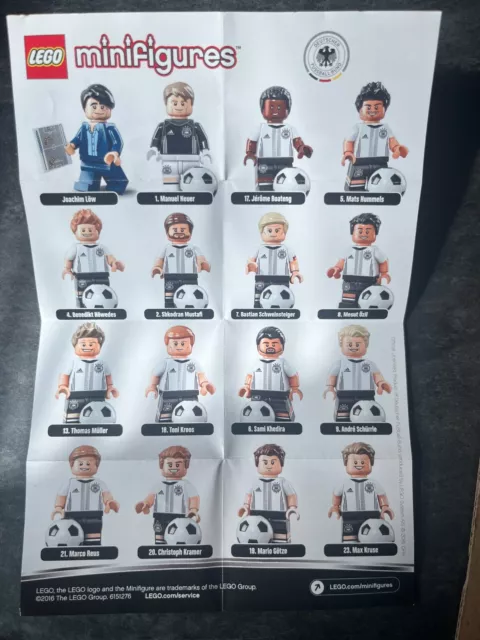 LEGO DFB Series German Football Team Minifigures. Complete Set, Not Played With 2