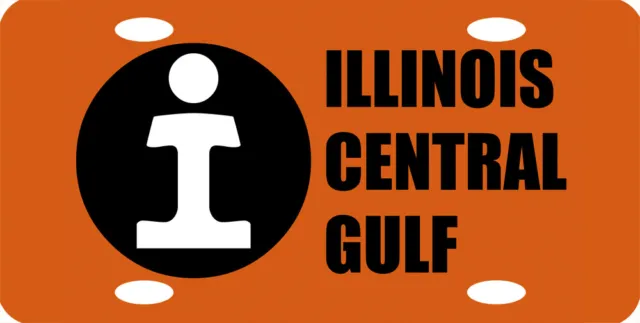 Illinois Central Gulf Logo Railroad Train License Plate