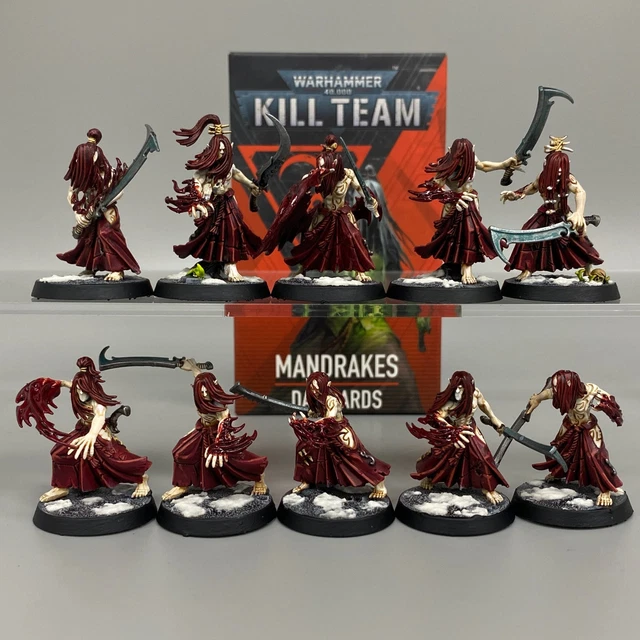 5 Miniature Drukhari Mandrakes Warhammer 40K, Per Kill Team Dark Eldar, Nuove Non Assemblate