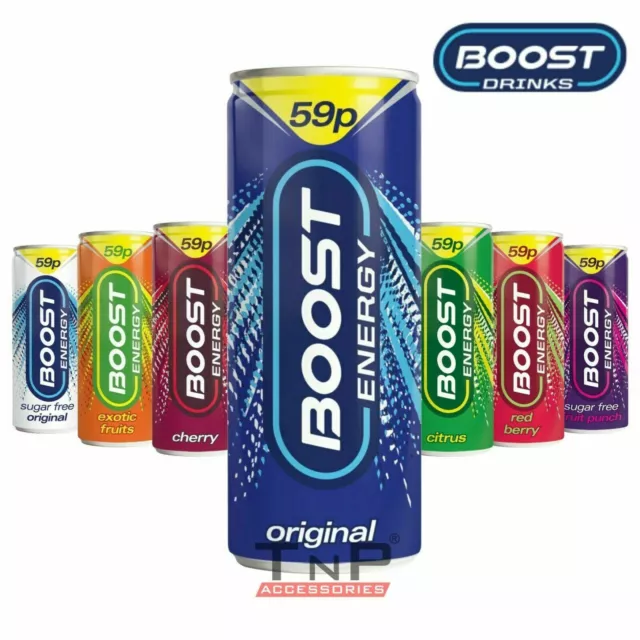Boost Energy Drink Original / Mango / Cherry / Red Berry / Sugar Free / Citrus