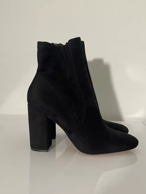 ALDO BOOTIES BLOCK Heels Faux Suede Size 9 $50.00 - PicClick