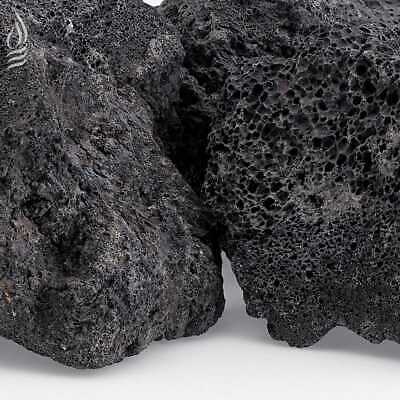 Roca de lava negra XXL (4 pulgadas) - 6 pulgadas) 10 libras. Bolsa