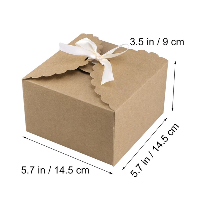 15 Pcs Boîte à bonbons en papier Cadeau de couleur unie traite des collations 3
