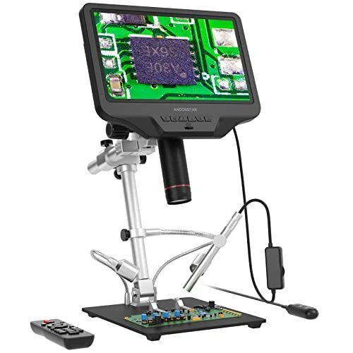 AD409 Pro HDMI Digital Microscope with Endoscope, 10.1 inch LCD Screen