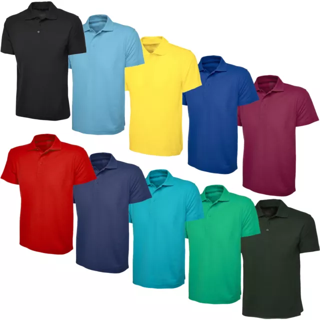 Boys Girls Plain Cotton Polo Shirts Unisex Kids School T-Shirt Uniform Summer Pe