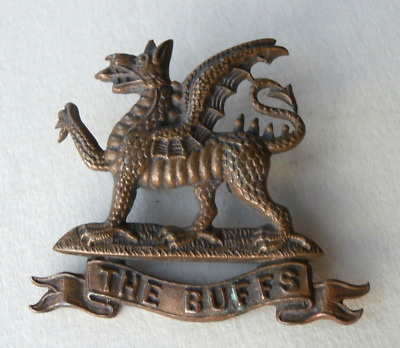 The Buffs East Kent Regiment Officers Bronze Service Dress Collar badge