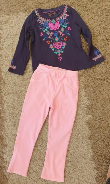 Girls Bundle Age 3-4 Years Monsoon Tshirt & Matalan 2-3 Years Pink Leggings