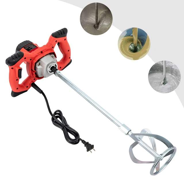 Mortar Mixer Cement Render Paint Electric Concrete Plaster Rotary Drill Shaft