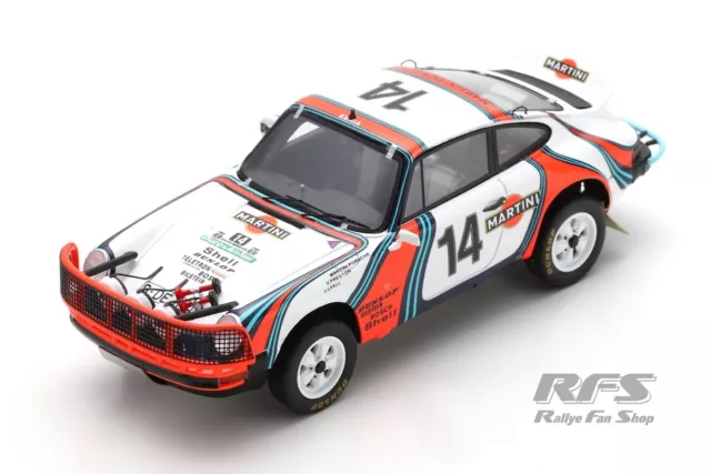 Porsche 911 SC 3.0 Martini Safari Rallye Rally 1978 Vic Preston 1:43 Spark 4019