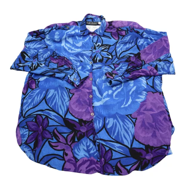 Camisa para mujer KarenKane multicolor manga larga cuello floral abotonada