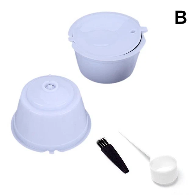 White Refillable Coffee Capsule Cup For Dolce Gusto Nescafe Reusable Pod Filt M9