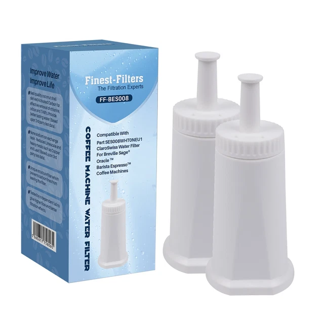 2 X WATER Filter Cartridges for Sage Barista Espresso Coffee Machine