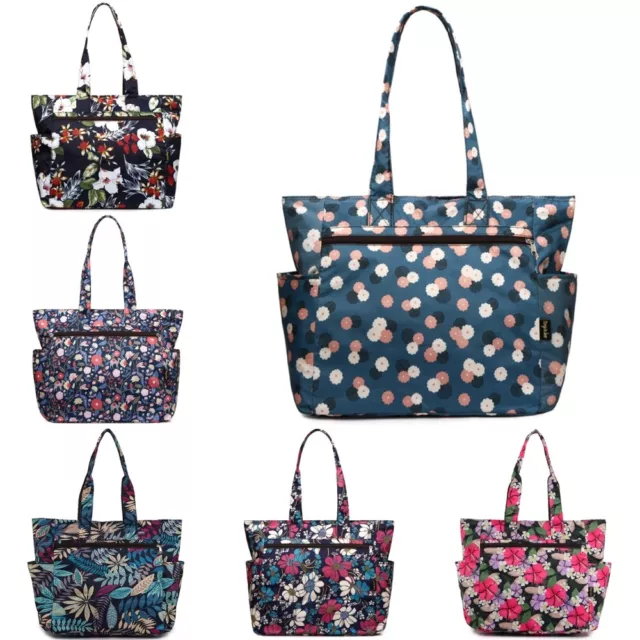 Women Tote Bag Multi Pockets Beach Bags Ladies Large Capacity Outdoor Oxford