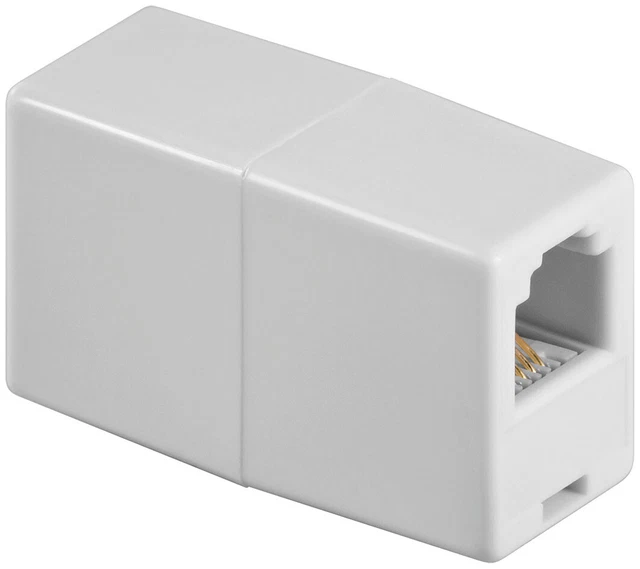 Frizione RJ11; TEL ADAP RJ11/6P4C 2xF JACK/JACK BIANCO