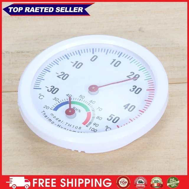 Misuratore di temperatura/umidà per auto Tester-calibro tipo di quadrante Mini termometro/igrometro analogico meccanico in metallo  1420