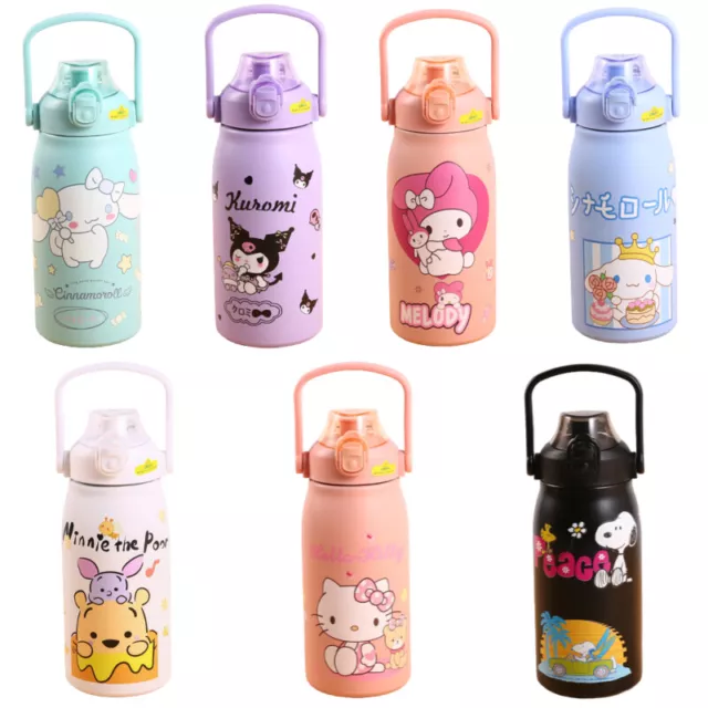 Hellokitty Mymelody Kuromi Cinnamoroll Thermos Cup Portable Straw Cup X'mas  gift