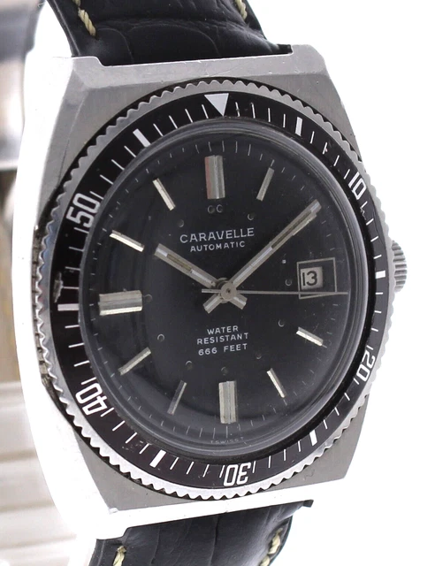 Montre Homme Vintage Caravelle Automatique - Style Course - Occasion