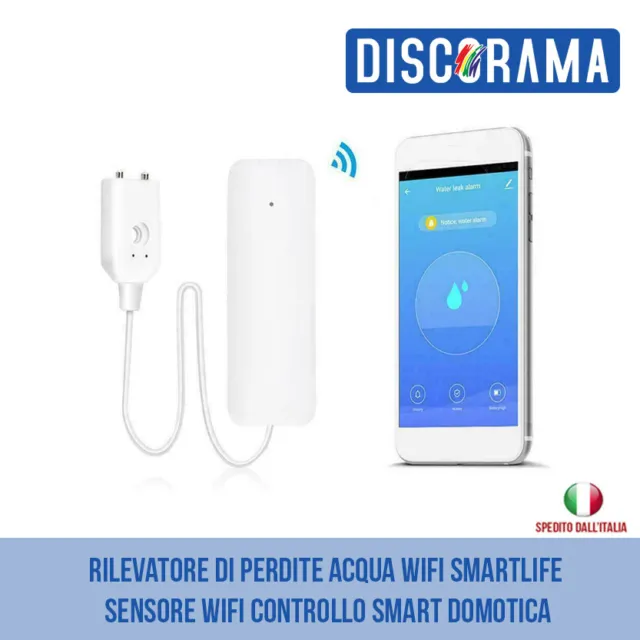 Rilevatore Di Perdite Acqua Wifi Smartlife Sensore Wifi Controllo Smart Domotica