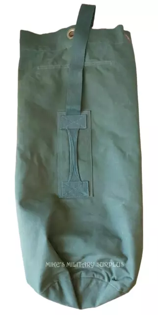 Vintage British Army Issue green canvas Kit/Duffle/sausage Bag