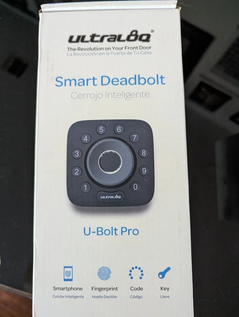 ULTRALOQ U-BOLT-PRO-UB01 BLUETOOTH Enabled Fingerprint and Keypad Smart ...