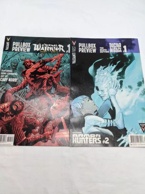 Lot Of (2) Valiant First Pullbox Preview Comic Books