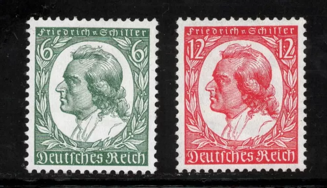 Deutsches Reich Mi.Nr.554-555 Friedrich Schiller postfrisch einwandfrei