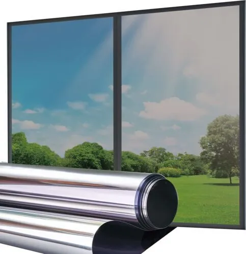 One Way Mirror Window Film Reflective Home Privacy Solar Tint Foil Stickers 2-5M