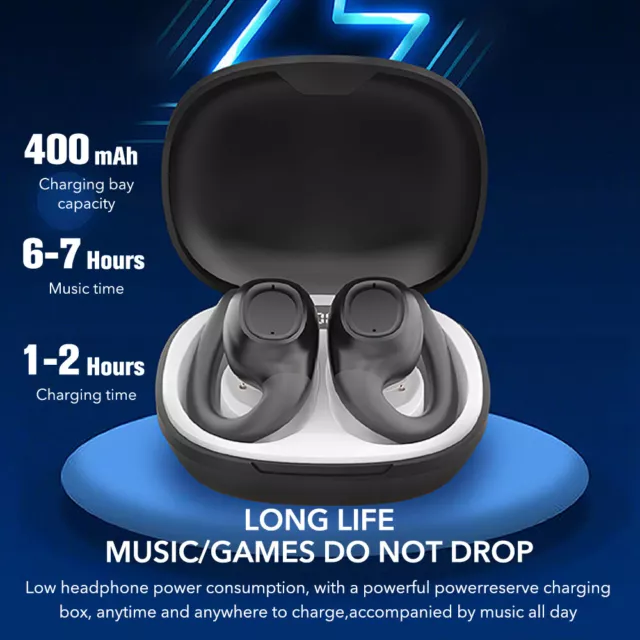 Bluetooth 5.3 Headset TWS Wireless Earphones Earbuds Stereo Headphones Ear Hook