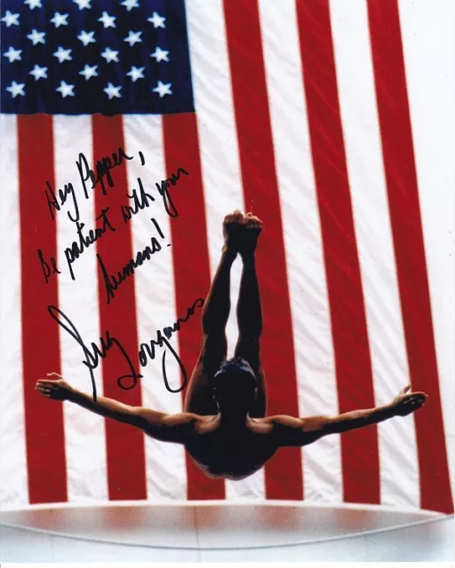 GREG LOUGANIS Signed 8x10 OLYMPIC DIVER Photograph - To Pepper GREAT CONTENT