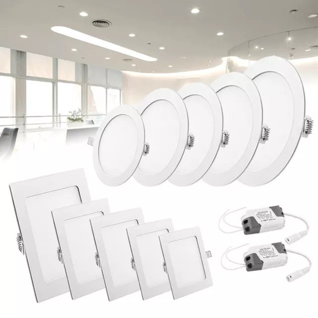 5x 9-18W LED Panel Einbaustrahler Einbauleuchte Deckenleuchte flach ultraslim A+