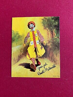 1970's, McDonald's, "Ronald McDonald" Promo Card (Scarce / Vintage)